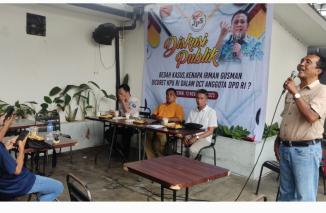 Diskusi Bedah Kasus Irman Gusman Dicoret KPU RI dari Calon DPD RI, Senin 13/11-2023 di Padang. (dri)