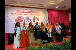 Hj Nevi Zuairina hadiri Talk Show Perempuan Melek Politik bersama Fery Farhati, Sabtu 20/1-2024. (hdi)