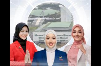 Ini wakil rakyat Gen Z Sumbar akan menuju Senayan DPR/DPD RI, Zahra, Cindy dan Cerint. (cho)