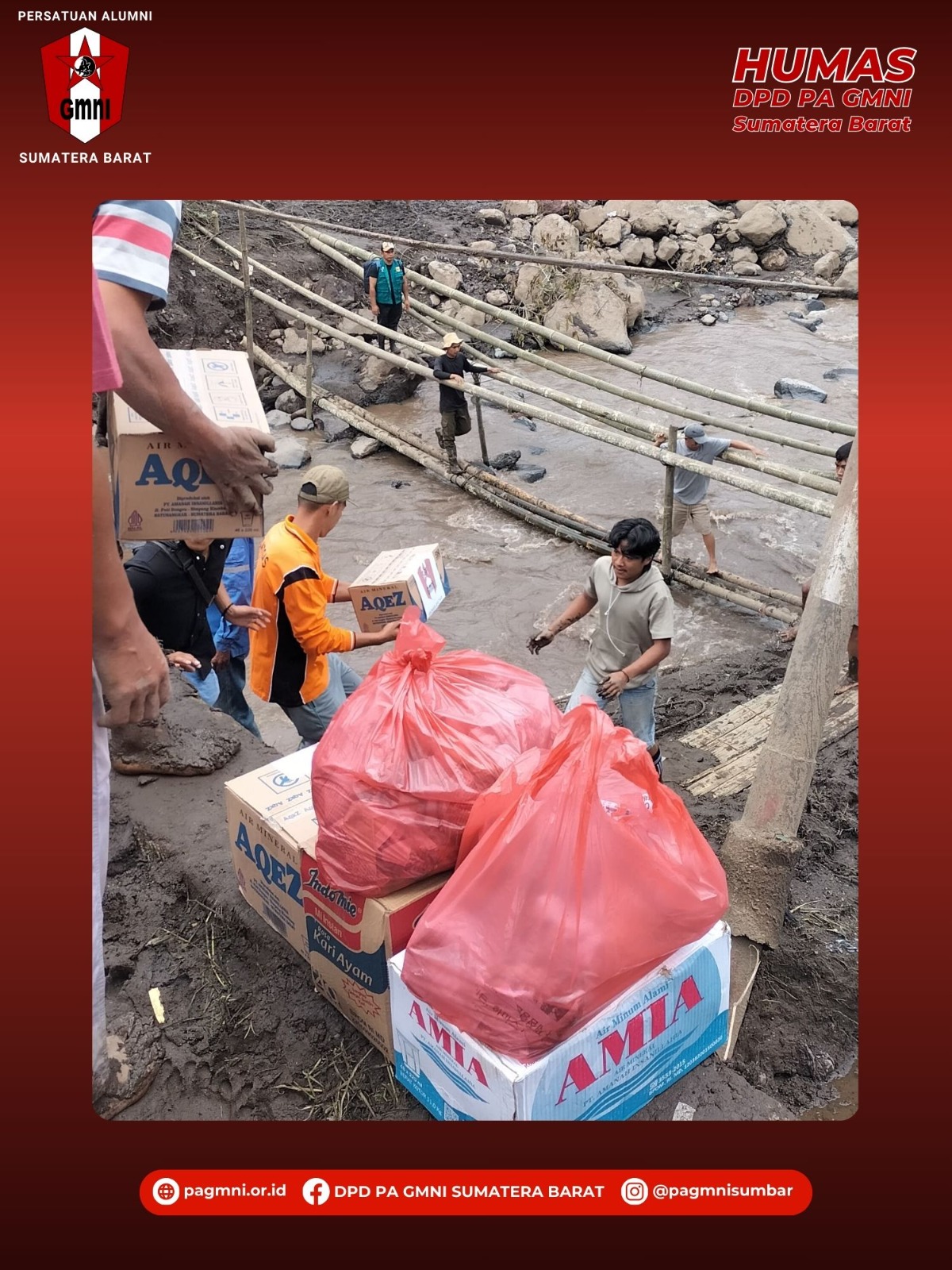 PA GMNI salurkan logistik kepada korban bencana galodo aksi dilaksanakan Senin 13/5-2024 sampai tujuh hari kedepan. (dok)
