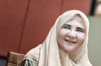 Hj Nevi Zuairina RDP dengan PT Telkom bahas Starlink masuk Indonesia. (hdi)