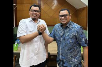Braditi dan Iqbal bertemu, kode.keras koalisi PKS-Gerindra pada Pilkada Padang, Kamis 6/6-2024. (dok)