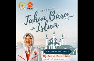 Hj Nevi sampaikan pesan Tahun Baru Islam 1 Muharam 1446 H. (hdi)