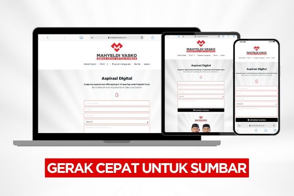 Mahyeldi-Vasko Luncurkan Layanan Aspirasi Digital untuk Warga Sumbar