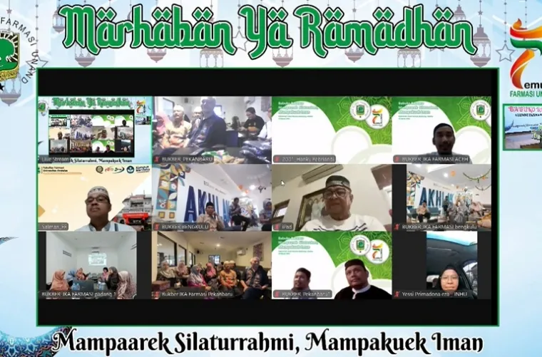 Alumni Farmasi Unand  menyelenggarakan Buka Bersama (Bukber) Sabtu, 15 Maret 2025, secara hybrid. (Foto: Ist)