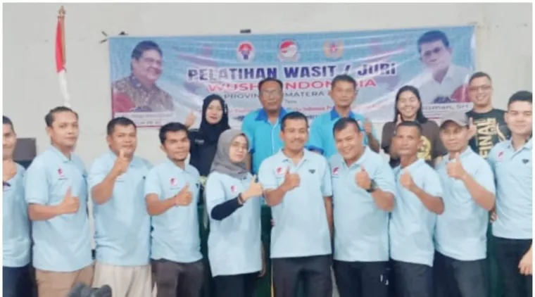 Teks Foto : Wushu Indonesia Provinsi Sumatera Barat. IST