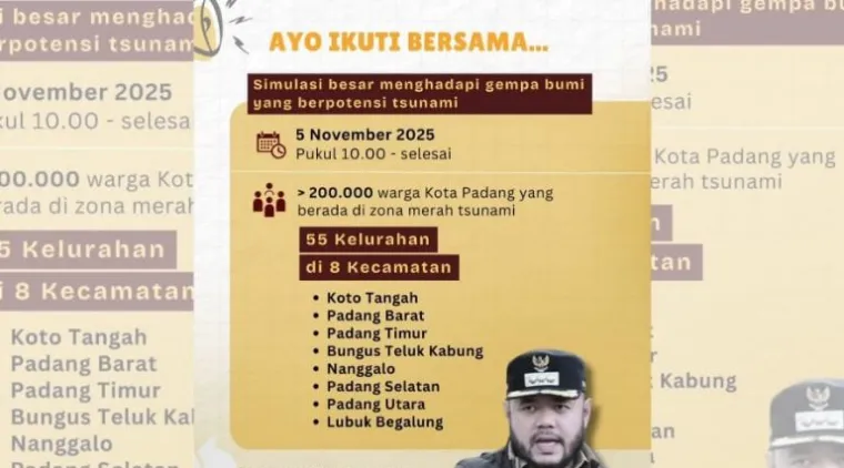 Waspada Gempa dan Tsunami, Dr. Rustian Dorong Pemda Padang Rutin Lakukan Simulasi