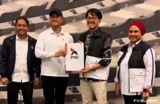 Teks Foto : Penunjukan Taufiqur Rahman sebagai Ketua Dewan Pimpinan Wilayah (DPW) PSI Sumbar, Rabu (15/10/2025). IST