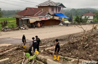 BM3 Bangun Fasilitas Air Bersih Pascagalodo di Malalak Agam