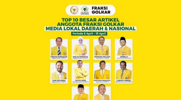 Zigo Rolanda Masuk Top 10 Monitoring Fraksi Golkar, Kinerja untuk Sumbar Jadi Perhatian