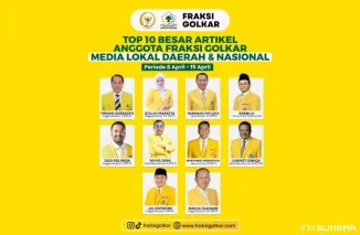 Zigo Rolanda Masuk Top 10 Monitoring Fraksi Golkar, Kinerja untuk Sumbar Jadi Perhatian