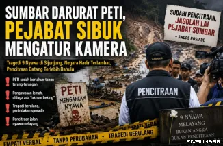 Sumbar Darurat PETI, Pejabat Sibuk Mengatur Kamera
