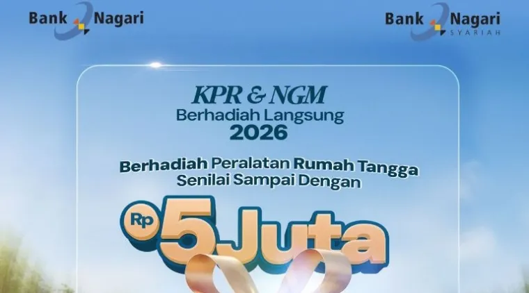 Bank Nagari Hadirkan Promo KPR dan Nagari Griya Madani, Nasabah Berpeluang Dapat Hadiah hingga Rp5 Juta