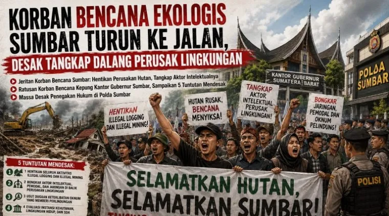 Jeritan Korban Bencana Sumbar: Stop Illegal Logging dan Illegal Mining Sekarang Juga!