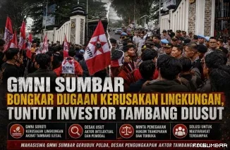 Mahasiswa GMNI Sumbar Geruduk Polda, Desak Pengungkapan Aktor Tambang Ilegal